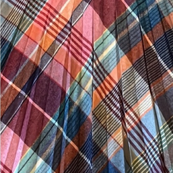 Vintage 1970’s- pleated rainbow plaid skirt- wool blend- midi length - XS/S - Picture 3 of 7